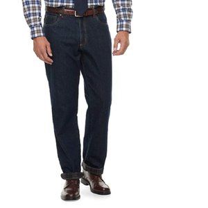 Mens Denim Jeans Flannel Lined Croft 